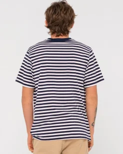 Camiseta A Rayas De Manga Corta Blazewater>Rusty Store