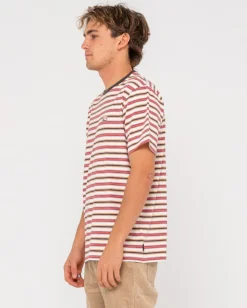 Camiseta A Rayas De Manga Corta Noble><noscript><img width=