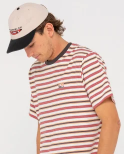 Camiseta A Rayas De Manga Corta Noble><noscript><img width=