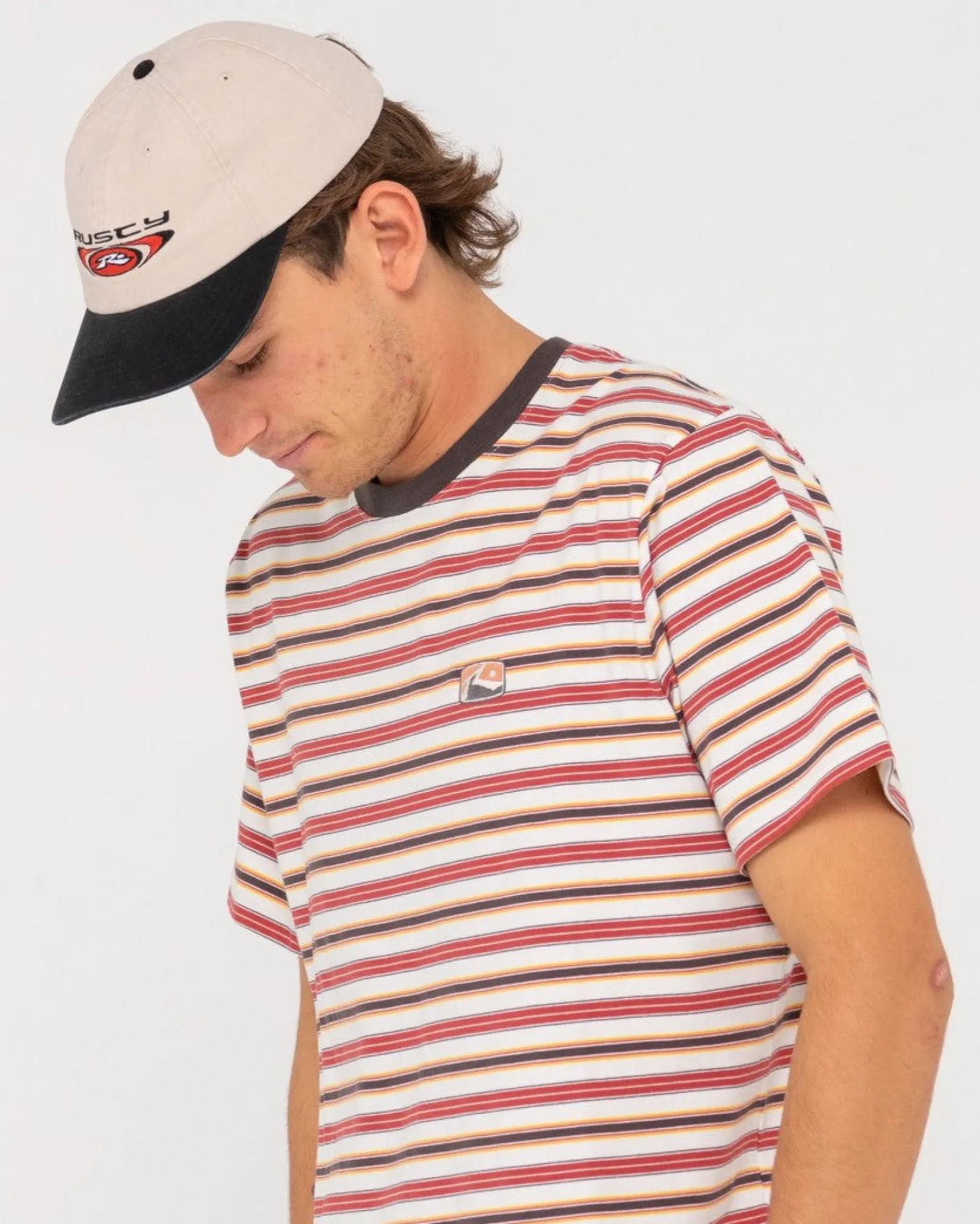 Camiseta A Rayas De Manga Corta Noble>Rusty Discount