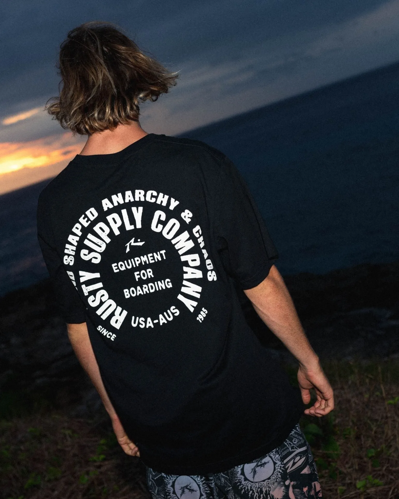 Camiseta Circular De Manga Corta Con Grafico>Rusty Clearance