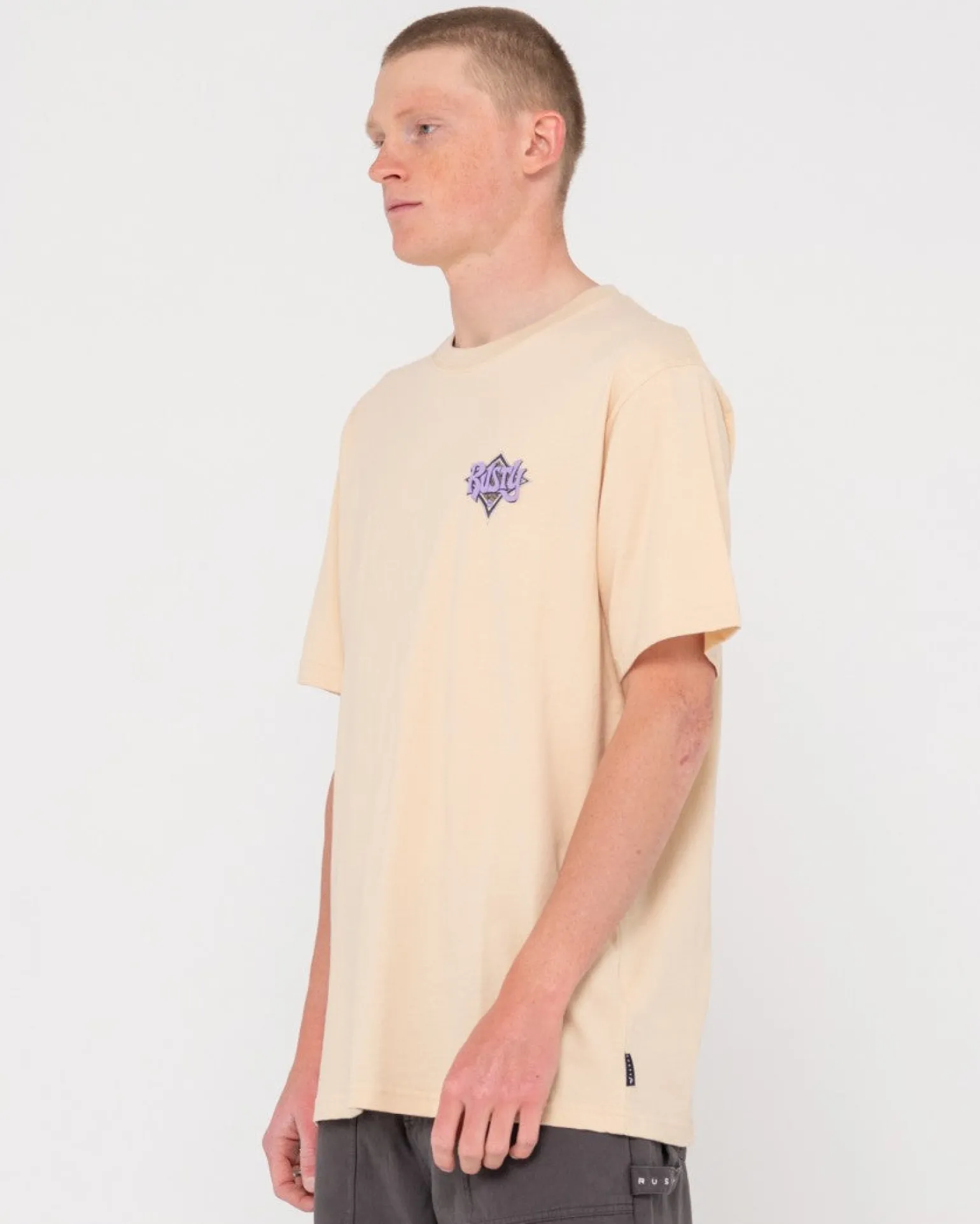 Camiseta Con Grafico De Manga Corta Y Diamantes Retorcidos>Rusty Hot