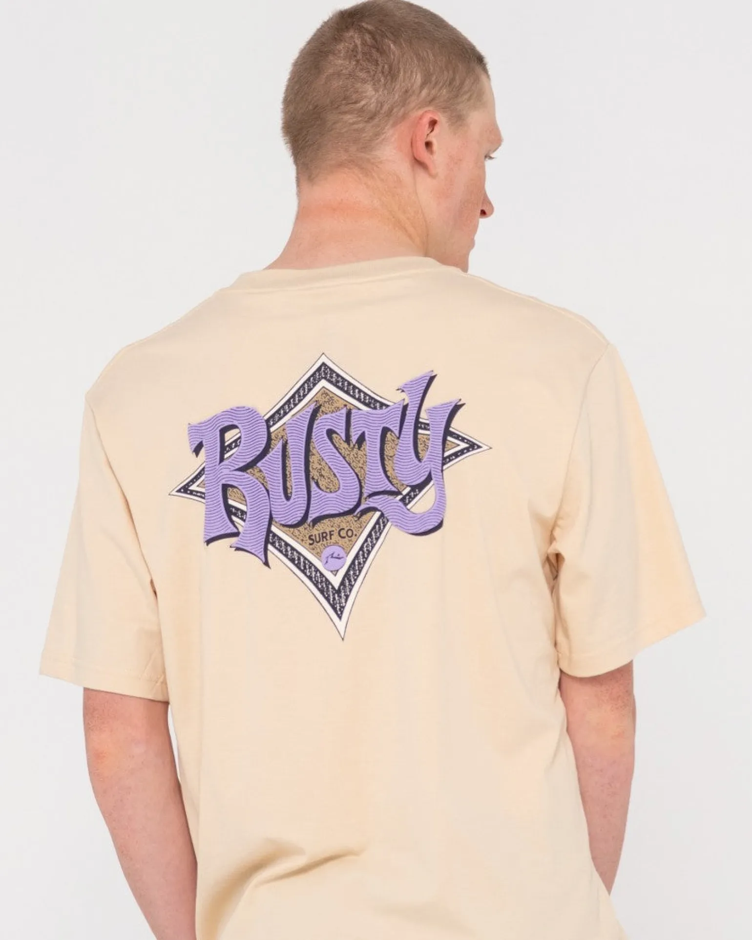 Camiseta Con Grafico De Manga Corta Y Diamantes Retorcidos>Rusty Hot