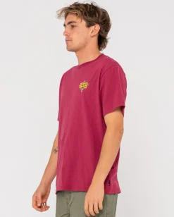 Camiseta Con Grafico De Manga Corta Y Diamantes Retorcidos><noscript><img width=