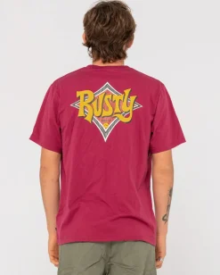 Camiseta Con Grafico De Manga Corta Y Diamantes Retorcidos>Rusty Fashion