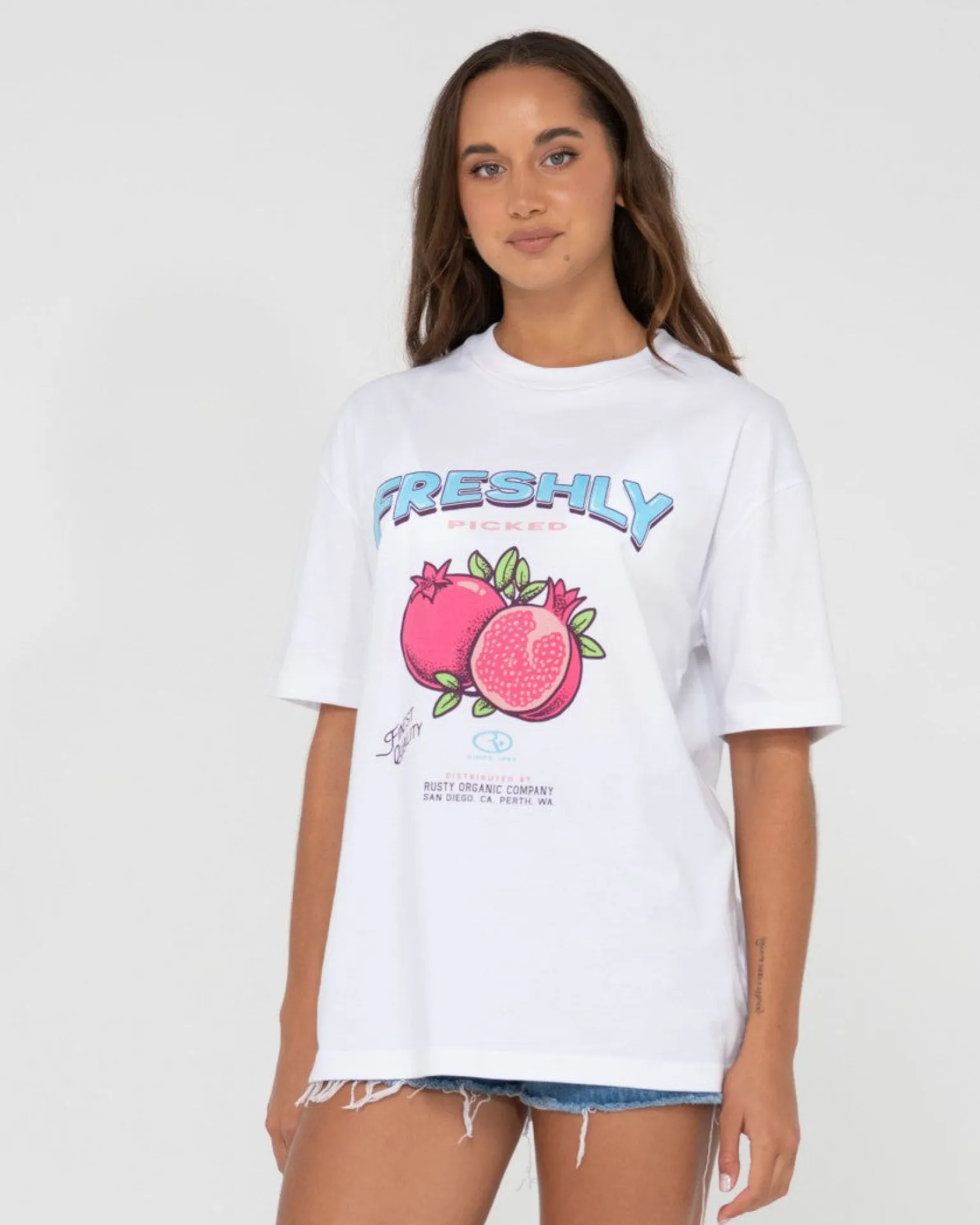 Camiseta Con Grafico Extragrande Fruitful>Rusty Discount