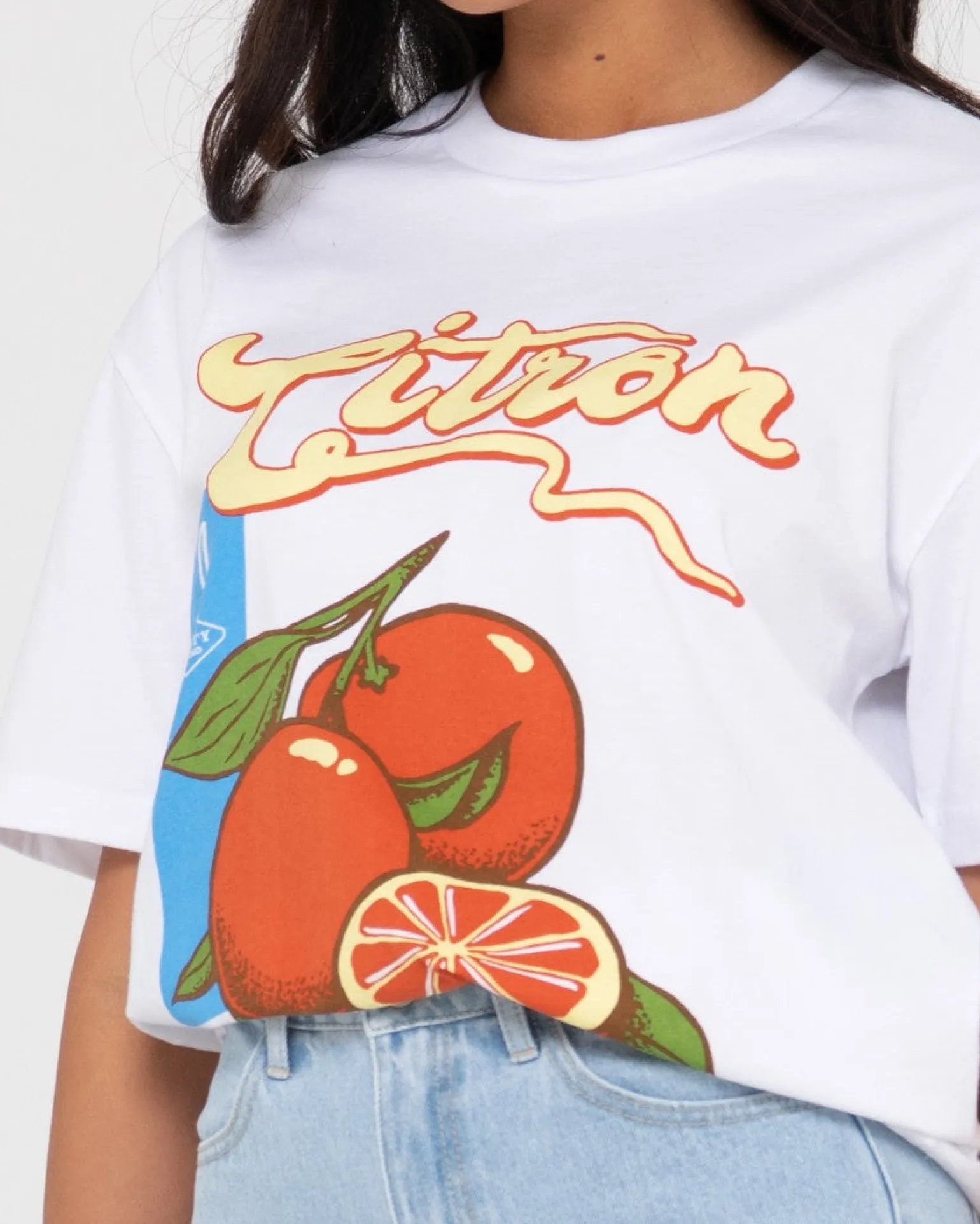Camiseta Con Grafico Extragrande Citron>Rusty Store