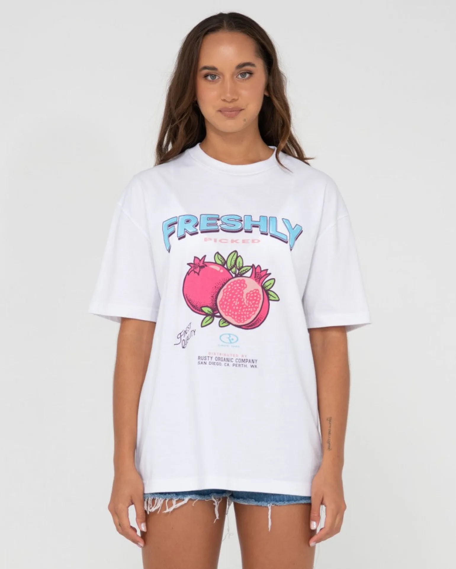 Camiseta Con Grafico Extragrande Fruitful>Rusty Cheap