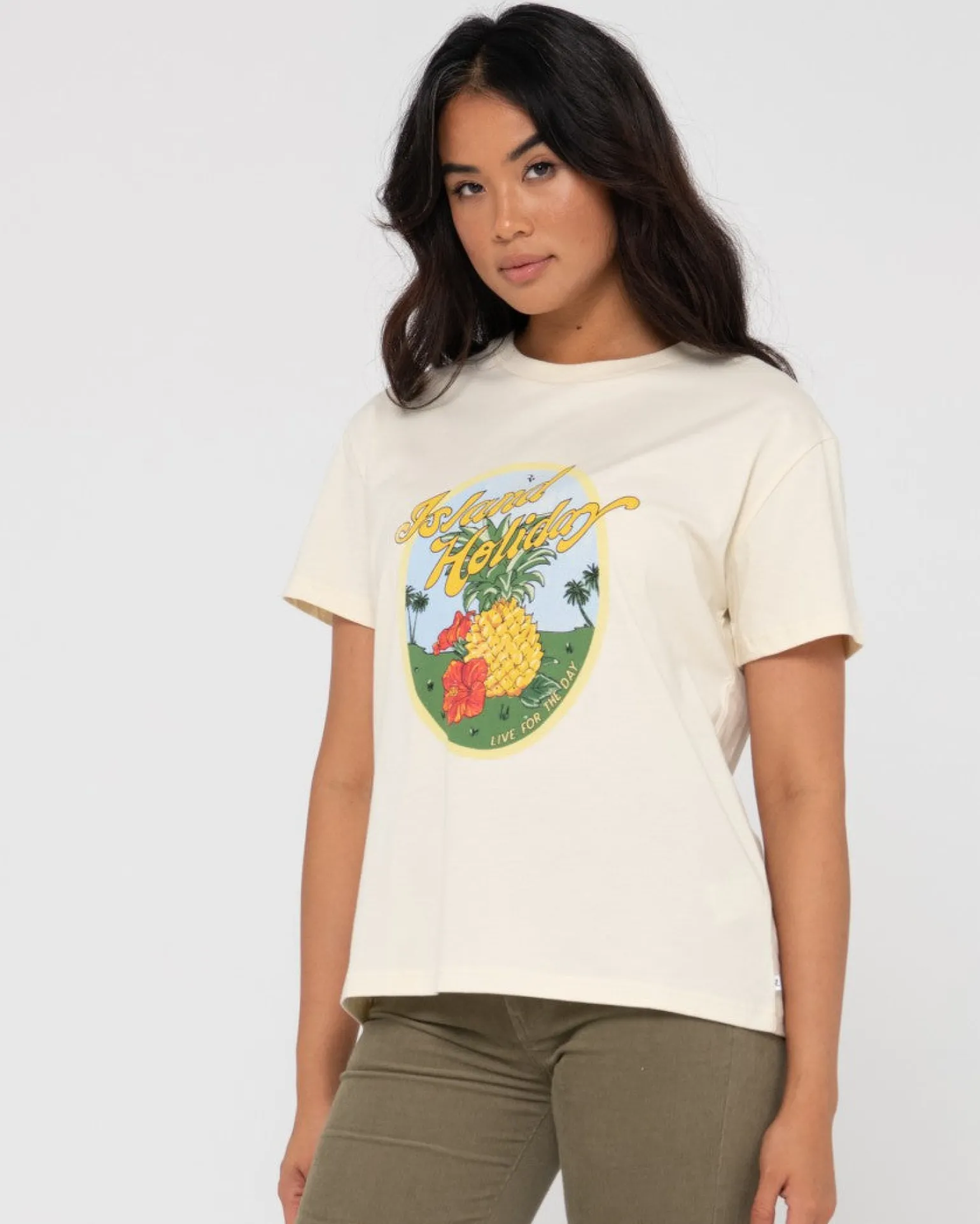 Camiseta Con Grafico Relajado Island Holiday>Rusty Best Sale