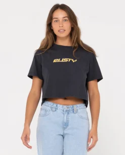 Camiseta Corta Con Grafico De Ajuste Relajado Rider>Rusty Shop