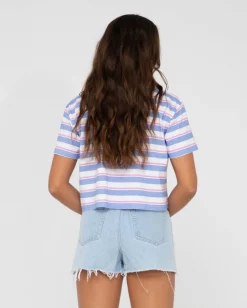 Camiseta Corta Holgada Con Rayas Camila>Rusty New