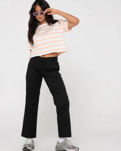 Camiseta Corta Holgada Con Rayas Camila><noscript><img width=