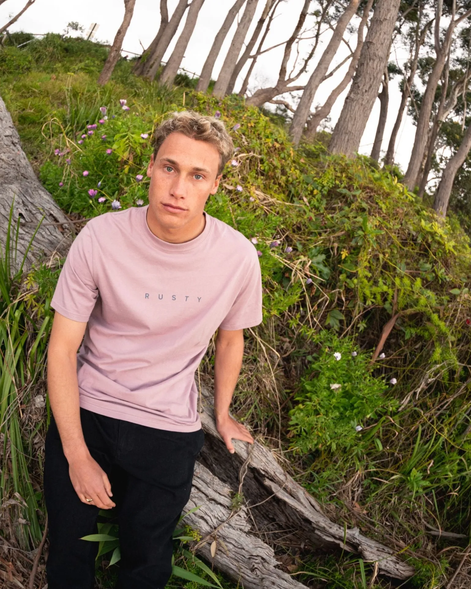 Camiseta De Manga Corta Con Corte Corto>Rusty Hot