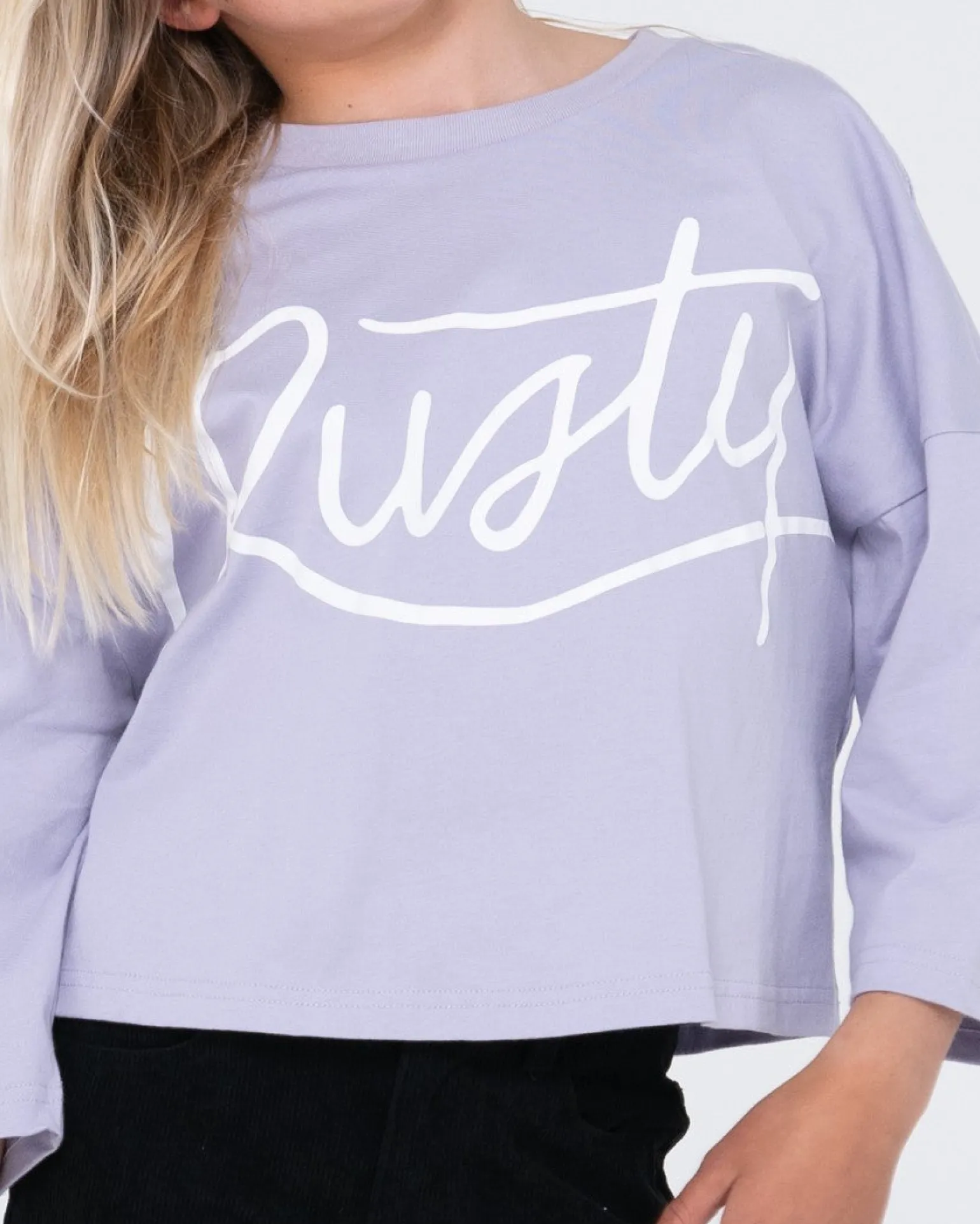 Camiseta De Manga Larga Script Para Ninas>Rusty Best Sale