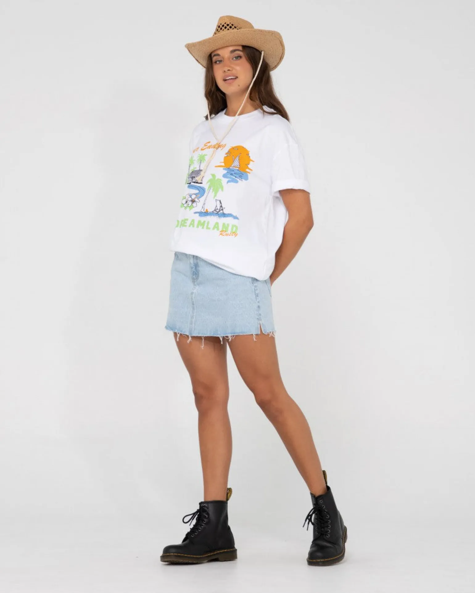 Camiseta Extragrande Con Grafico Dreamland>Rusty Shop
