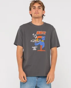 Camiseta Grafica De Manga Corta Party Of One>Rusty Best