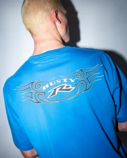 Camiseta Grafica De Manga Corta Tribal Burn><noscript><img width=