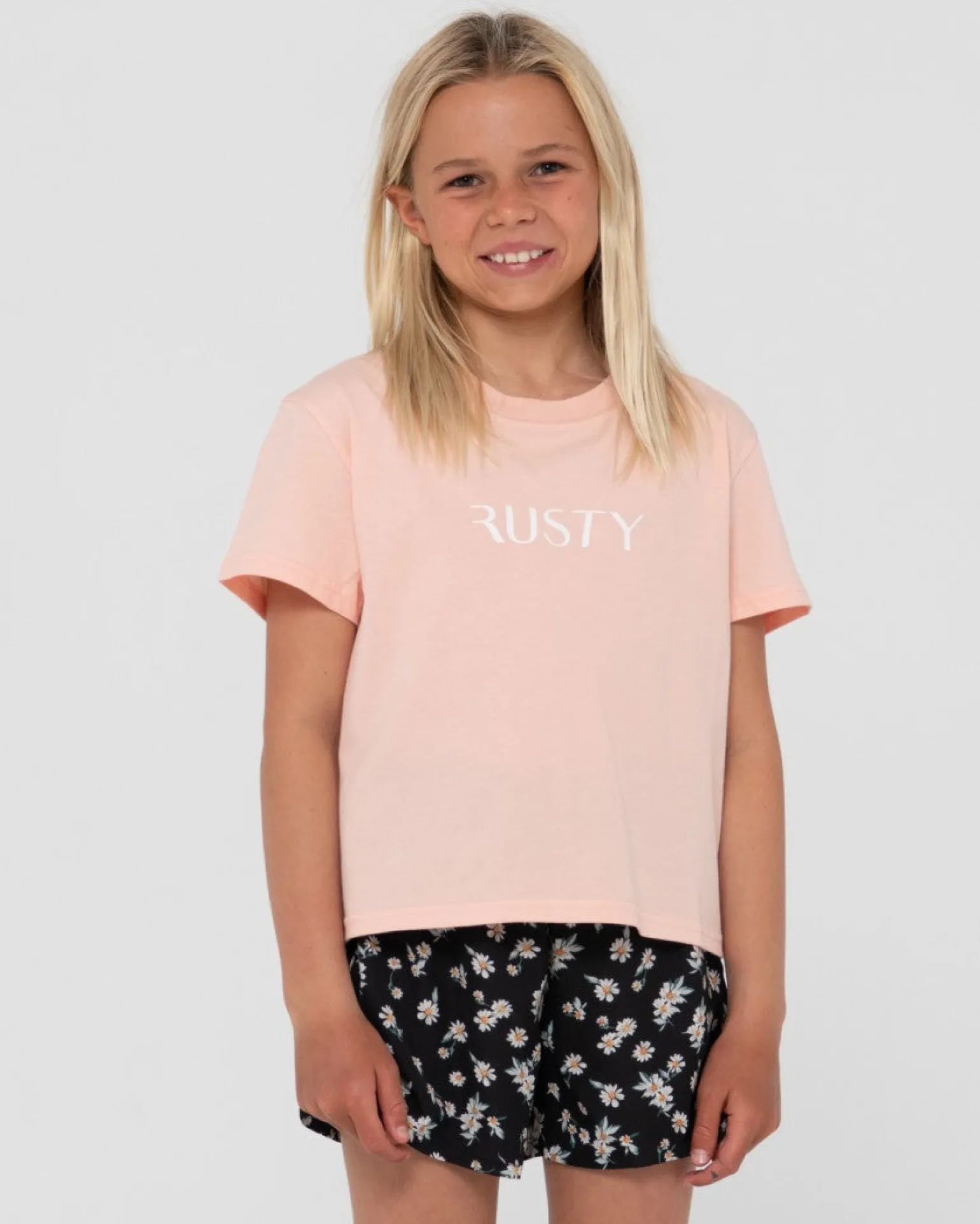 Camiseta Holgada Con Grafico De La Firma Para Ninas>Rusty Shop