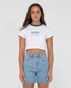Camiseta Para Bebe Con Grafico De Manga Corta Second Chance>Rusty Cheap