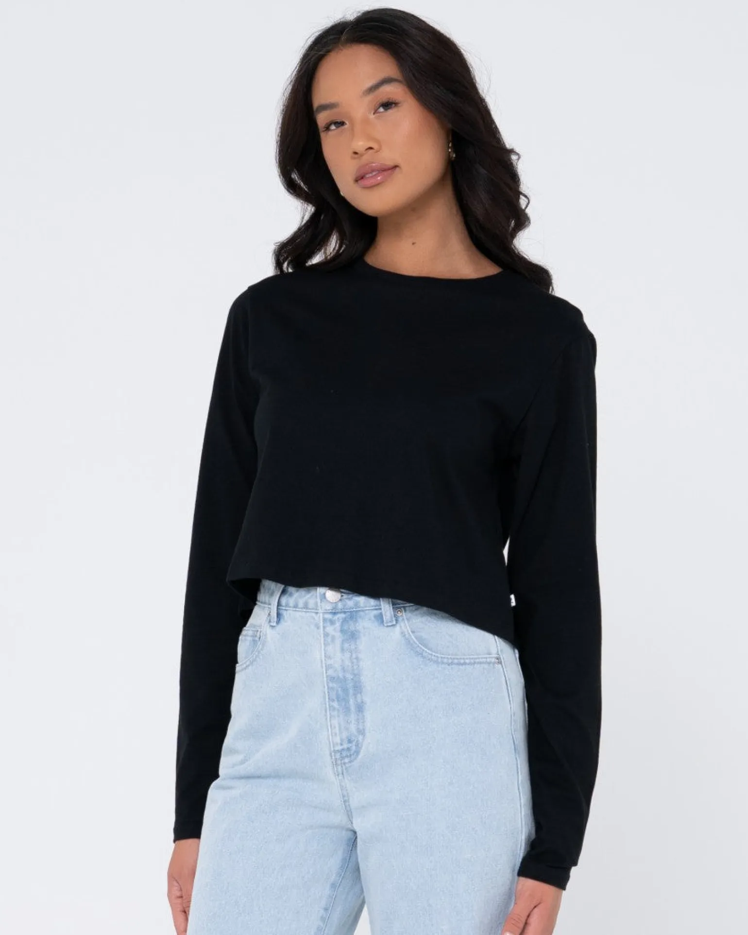 Camiseta Para Bebe De Manga Larga En Blanco>Rusty Store