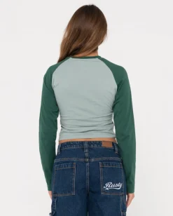 Camiseta Para Bebe Norty De Manga Larga Raglan>Rusty Cheap