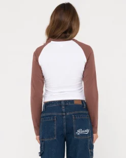 Camiseta Para Bebe Norty De Manga Larga Raglan>Rusty Fashion