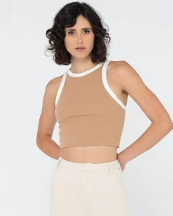 Camiseta Sin Mangas Corta En Contraste Everywhere>Rusty Fashion