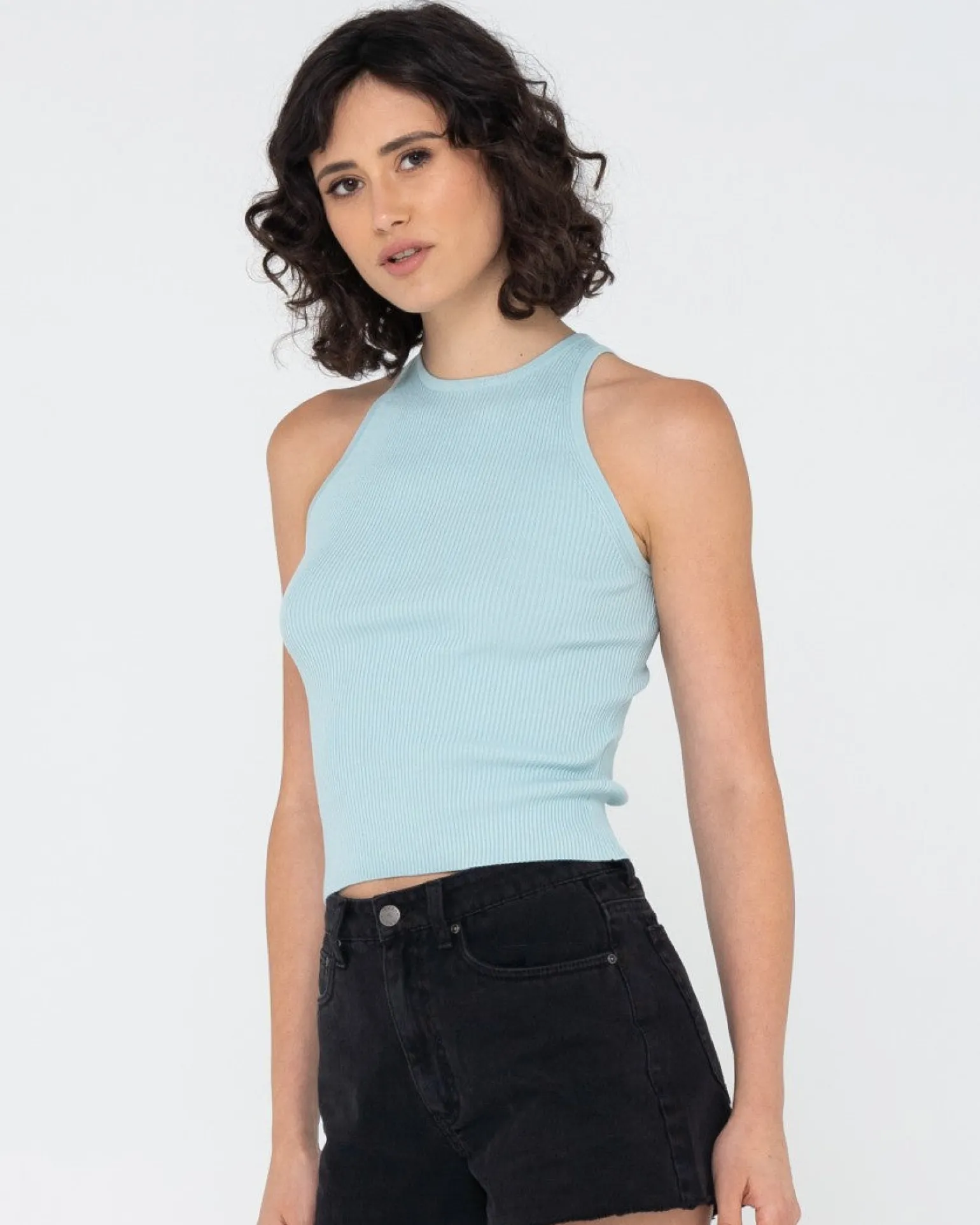 Camiseta Sin Mangas De Punto Acanalado Charis>Rusty Fashion