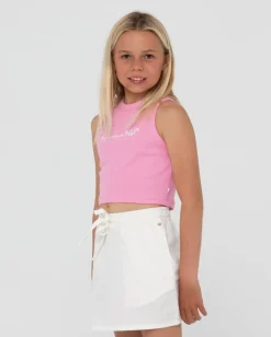 Camiseta Sin Mangas Island Life Graphic Racer Para Ninas><noscript><img width=