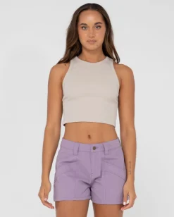 Camiseta Sin Mangas Racer En Blanco>Rusty Fashion