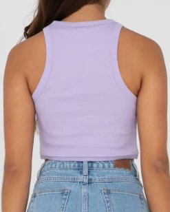 Camiseta Sin Mangas Racer En Blanco><noscript><img width=