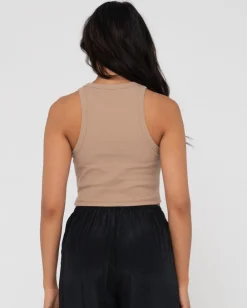 Camiseta Sin Mangas Racer En Blanco>Rusty Cheap