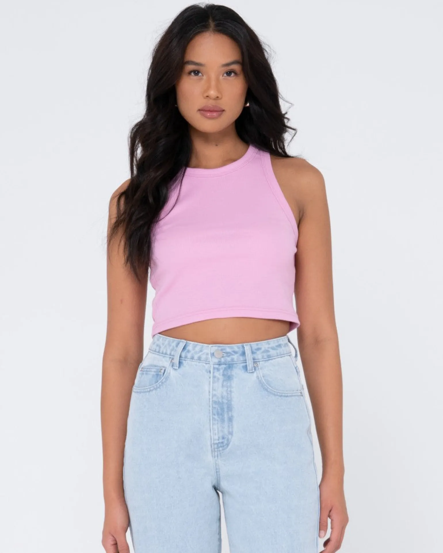 Camiseta Sin Mangas Racer En Blanco>Rusty Outlet