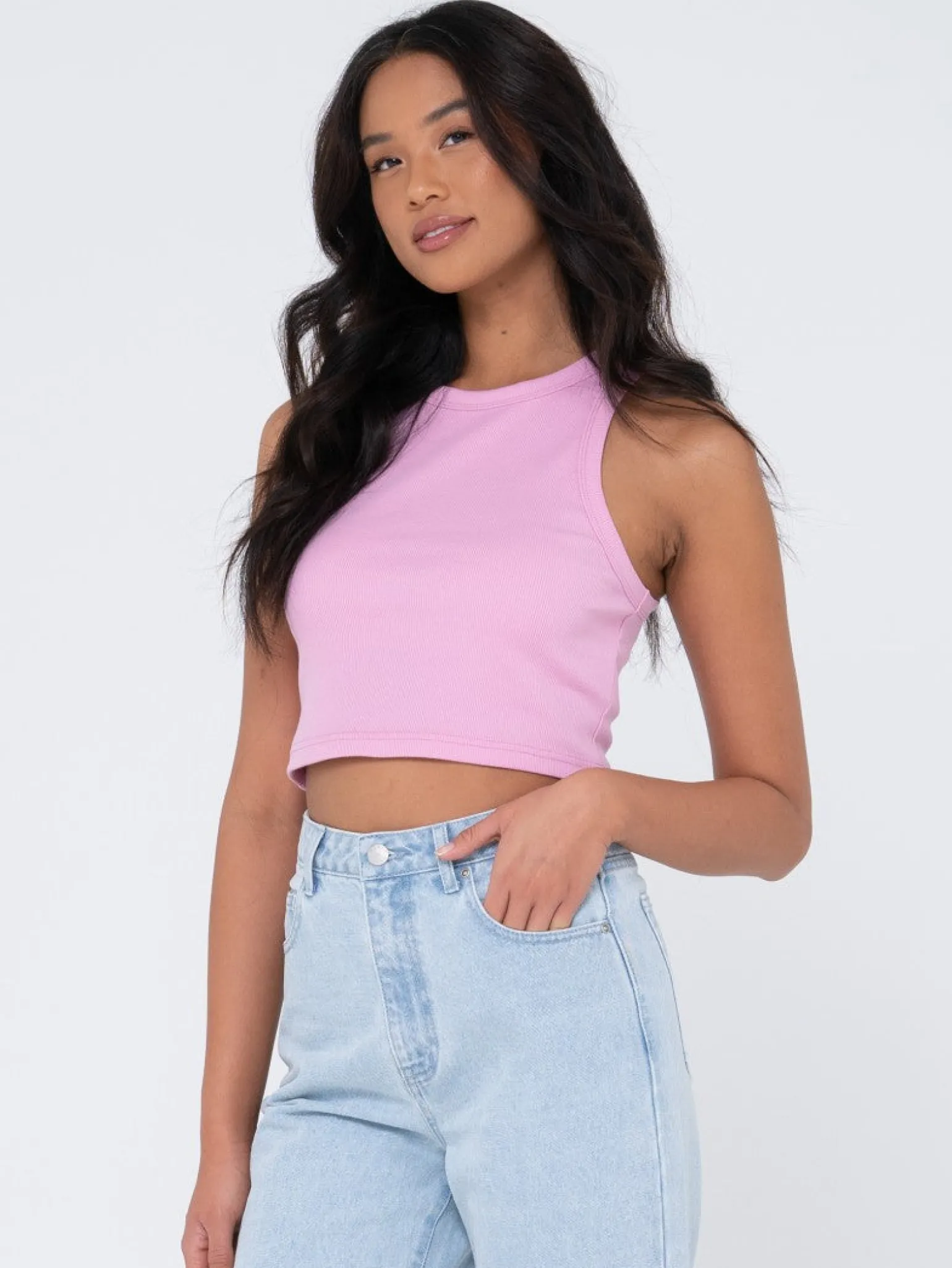 Camiseta Sin Mangas Racer En Blanco>Rusty Outlet