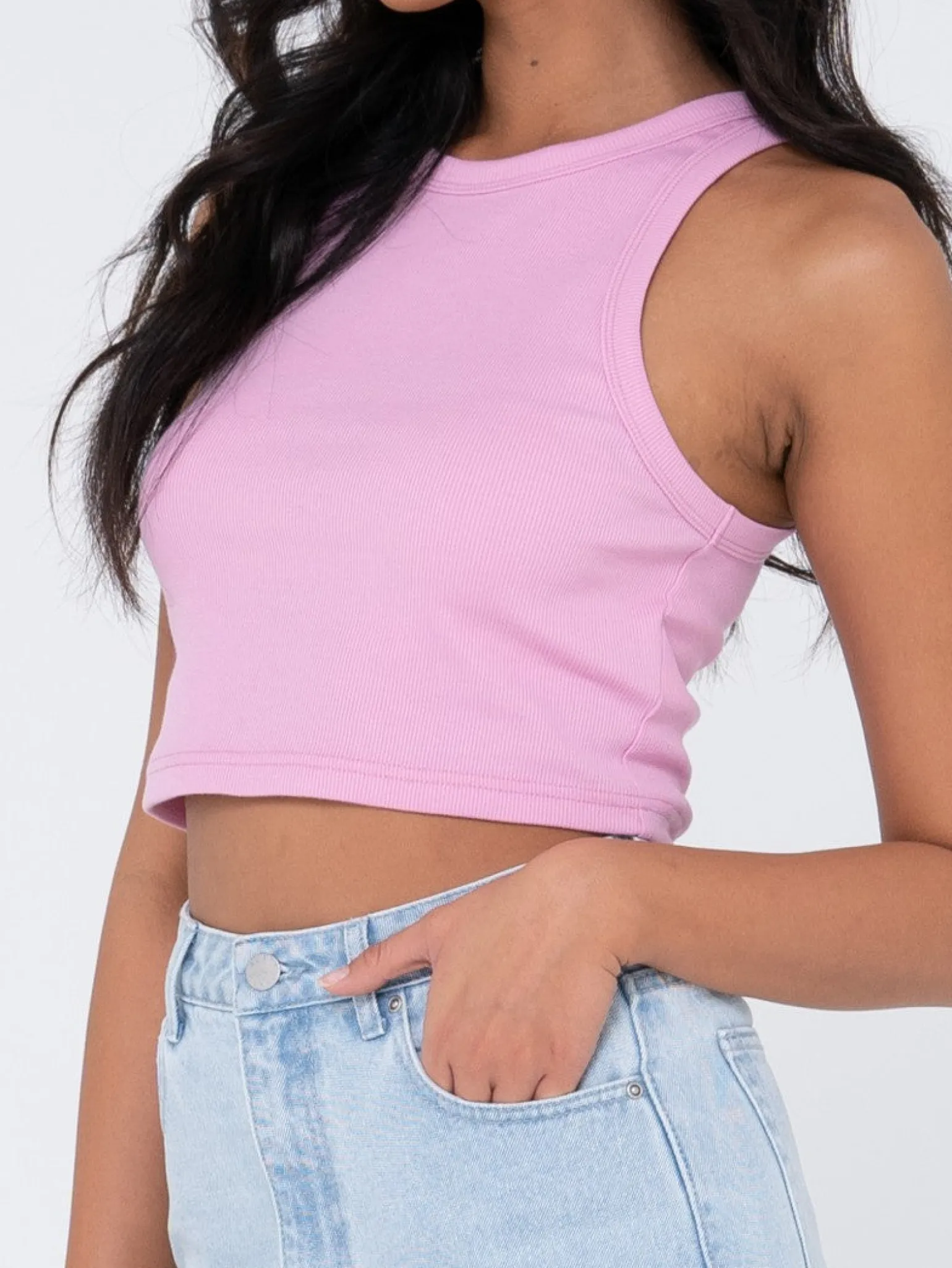 Camiseta Sin Mangas Racer En Blanco>Rusty Outlet