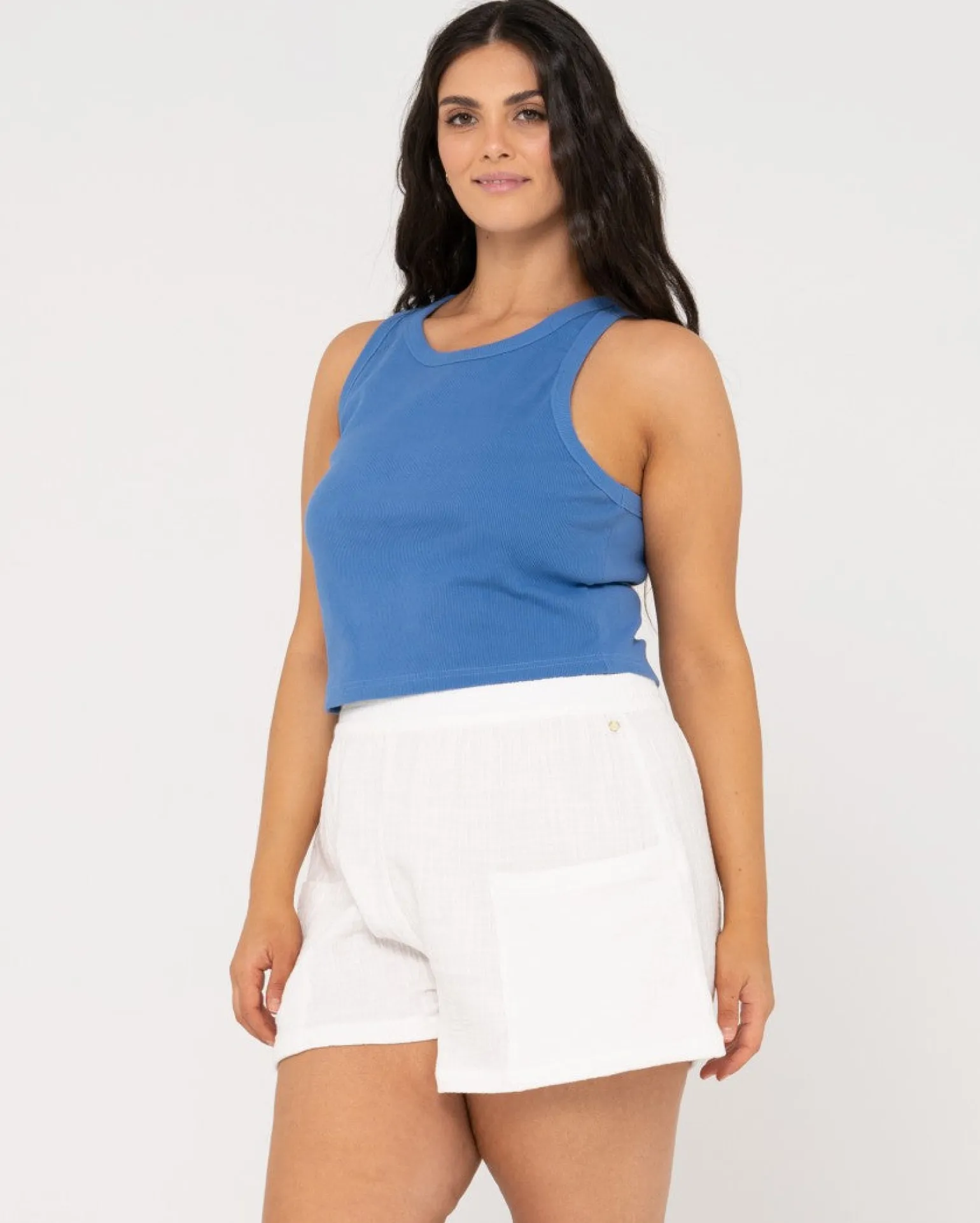 Camiseta Sin Mangas Racer En Blanco>Rusty Clearance