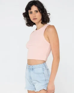 Camiseta Sin Mangas Racer En Blanco><noscript><img width=
