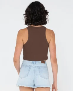 Camiseta Sin Mangas Racer En Blanco><noscript><img width=