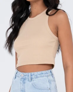 Camiseta Sin Mangas Racer En Blanco><noscript><img width=