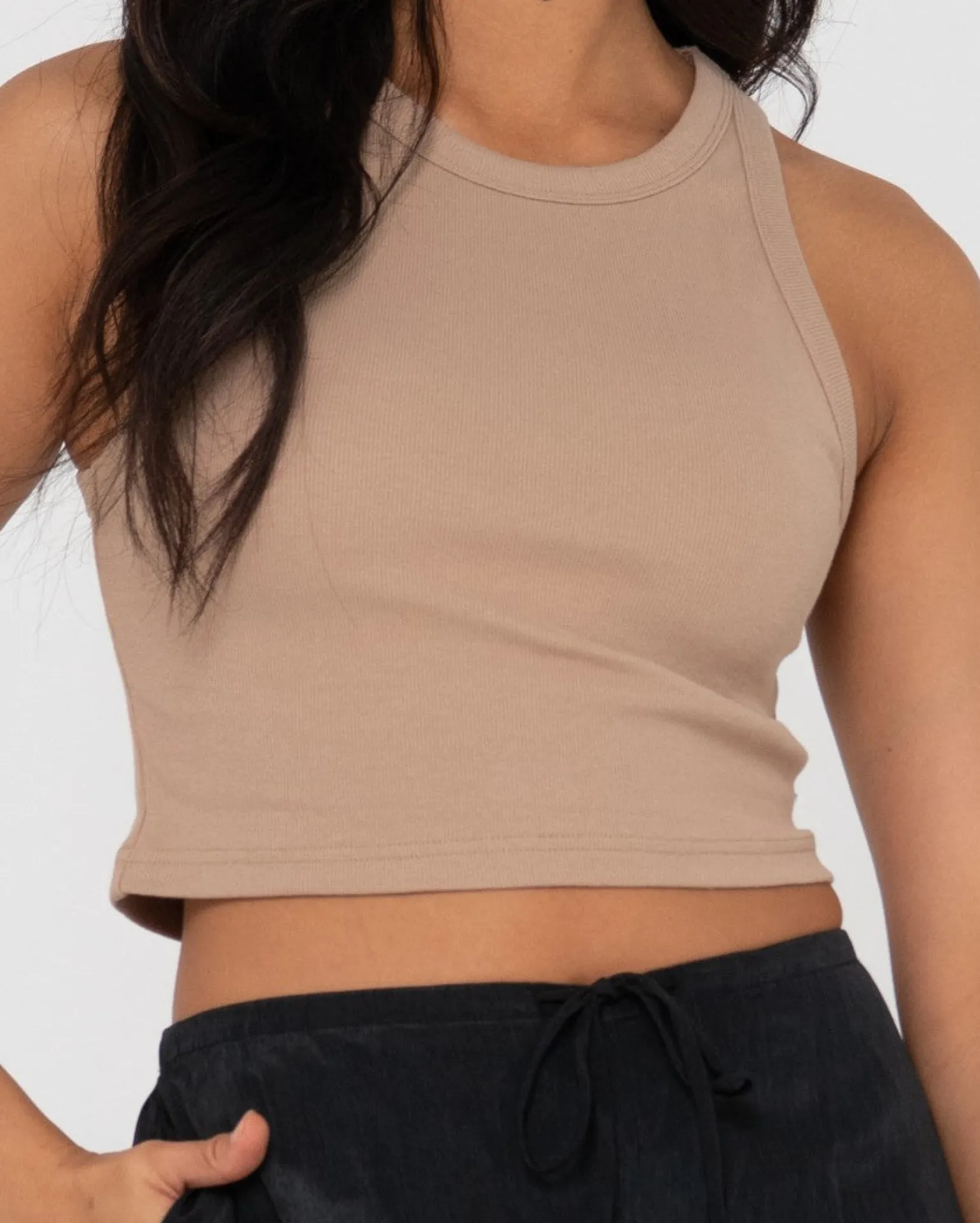 Camiseta Sin Mangas Racer En Blanco>Rusty Best Sale