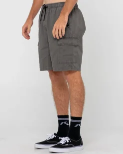 Camper Pantalon Corto Cargo Elastico Con Lavado Vintage><noscript><img width=