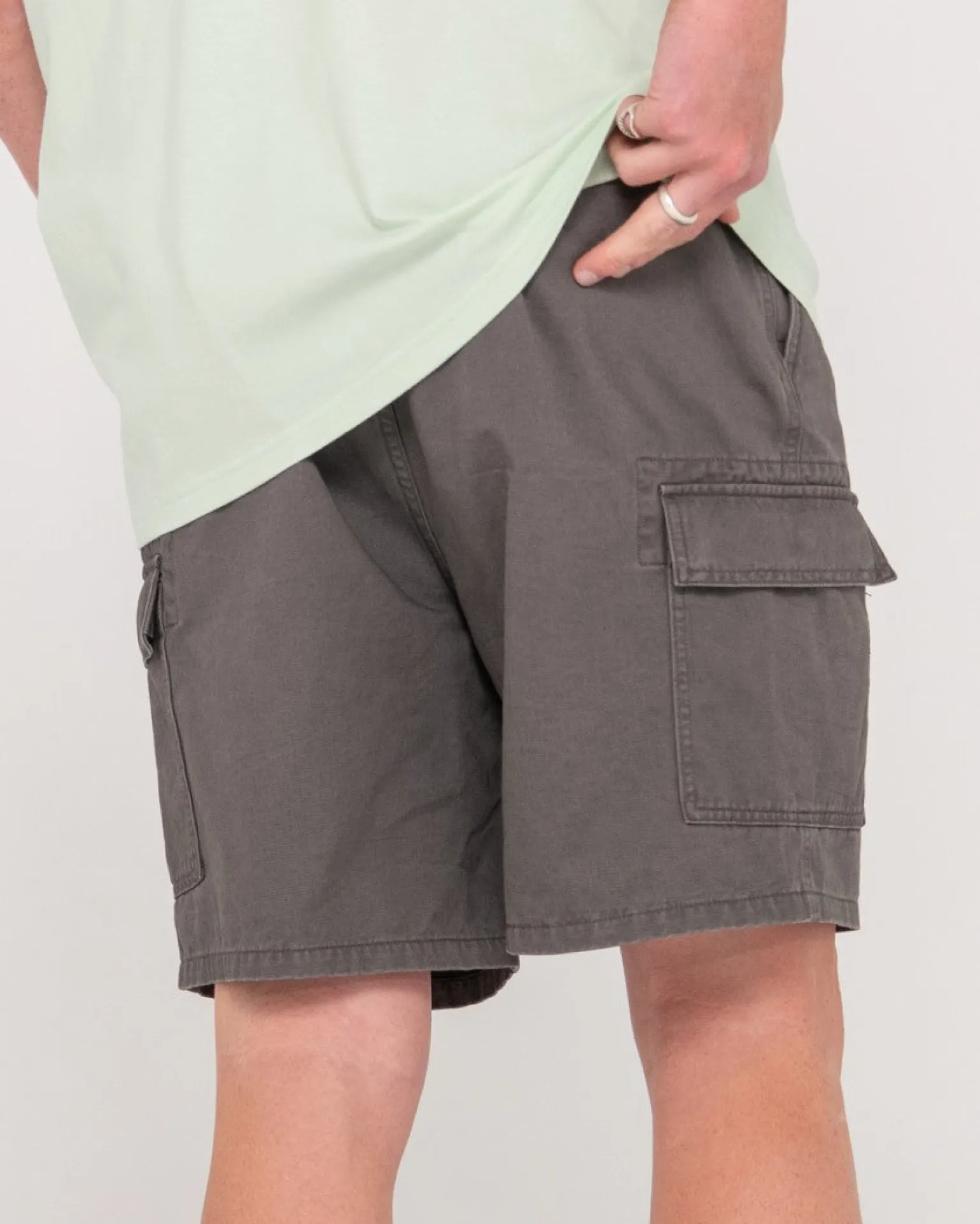 Camper Pantalon Corto Cargo Elastico Con Lavado Vintage>Rusty Outlet