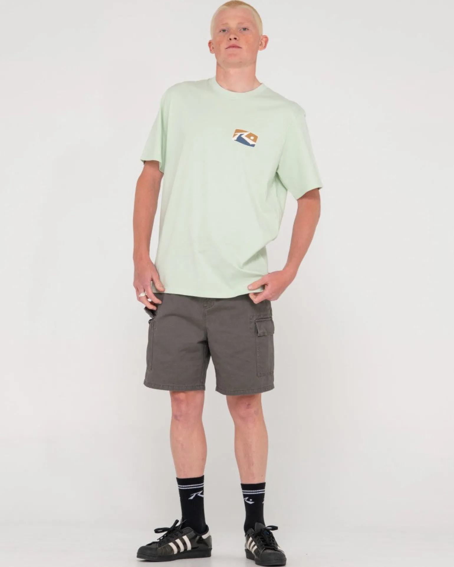 Camper Pantalon Corto Cargo Elastico Con Lavado Vintage>Rusty Outlet