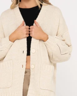 Cardigan De Punto De Ajuste Relajado Rossie><noscript><img width=