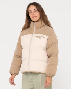 Chaqueta Acolchada Con Cremallera Completa En Contraste Tilly><noscript><img width=