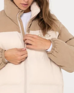 Chaqueta Acolchada Con Cremallera Completa En Contraste Tilly><noscript><img width=