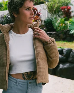Chaqueta Acolchada Con Textura Soleil>Rusty Hot