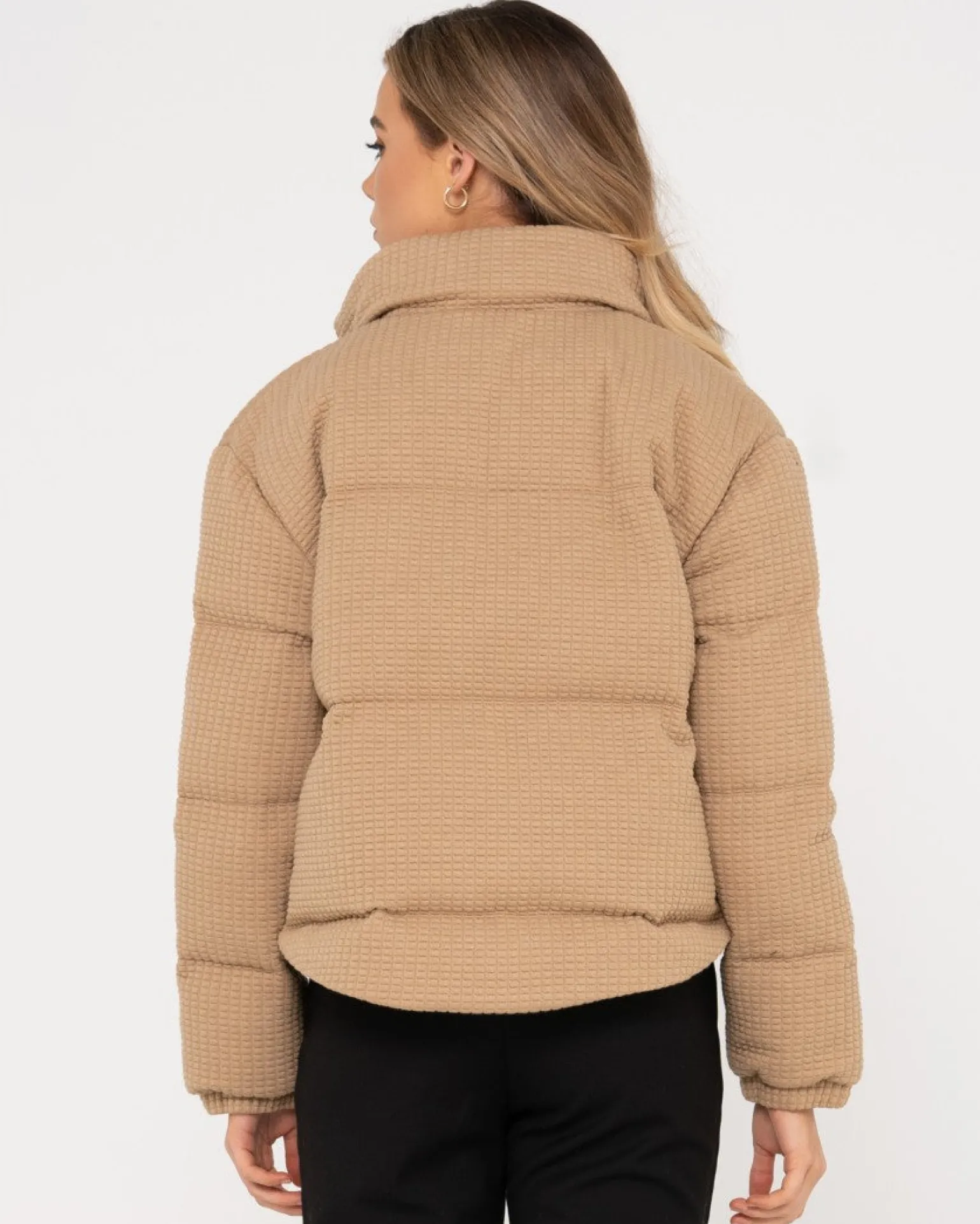Chaqueta Acolchada Con Textura Soleil>Rusty Hot