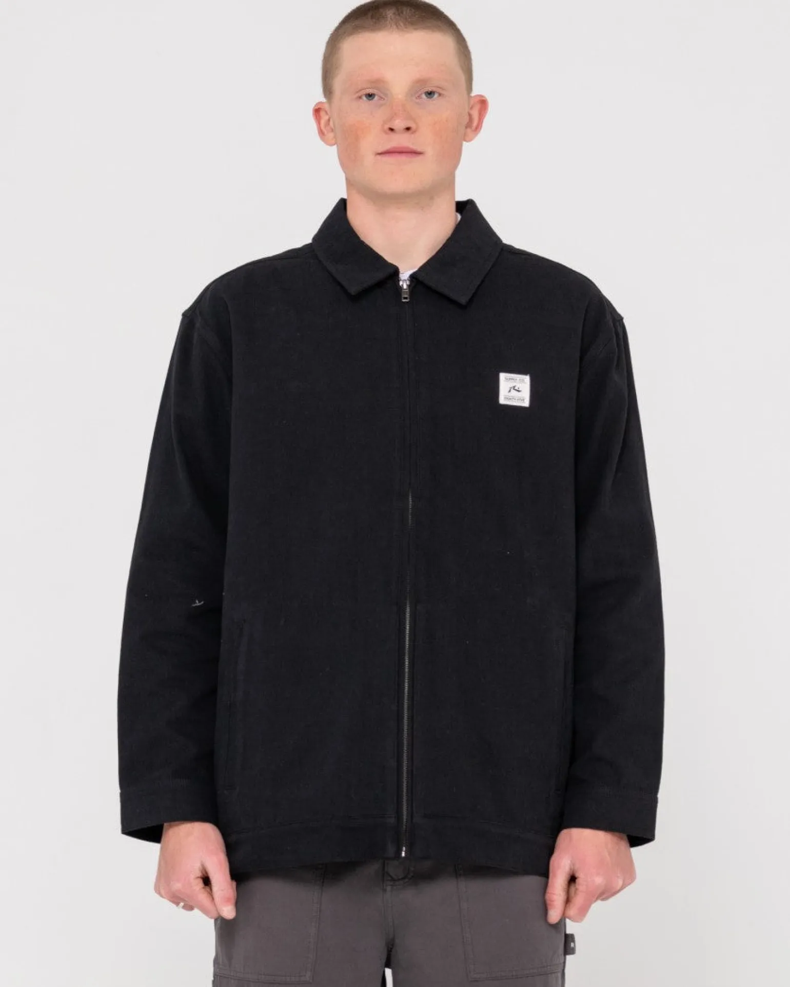 Chaqueta Holgada Con Cremallera Greaser>Rusty New