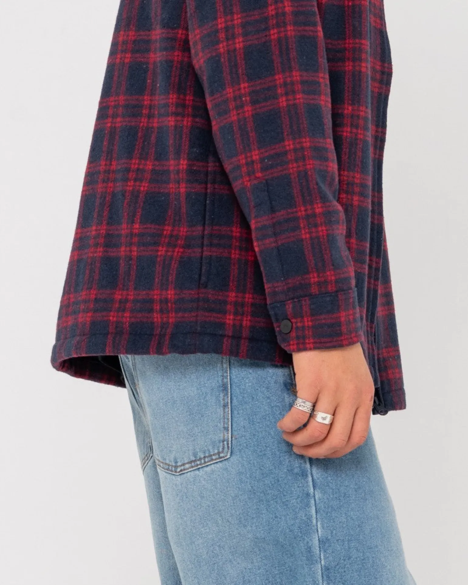Chaqueta Tejida A Cuadros Con Cremallera Woodchuck>Rusty Clearance